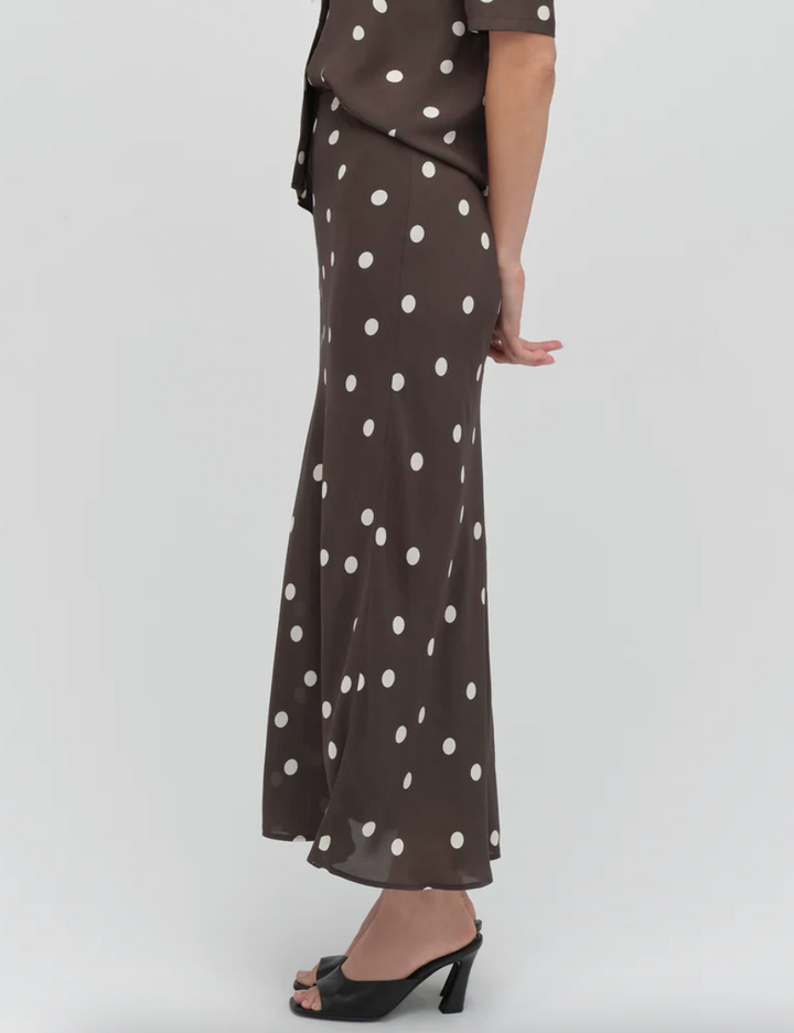 The Favorite Skirt Espresso Polka Dot