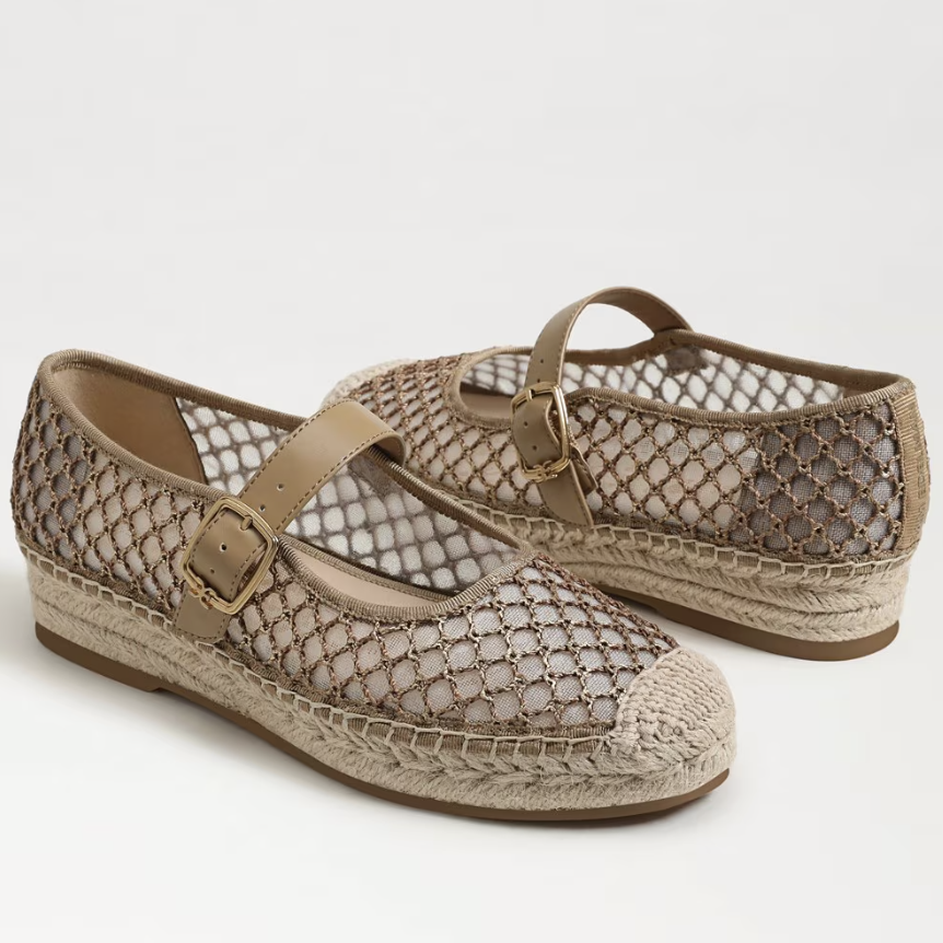 Mackie Mesh Espadrille Gold/Tan