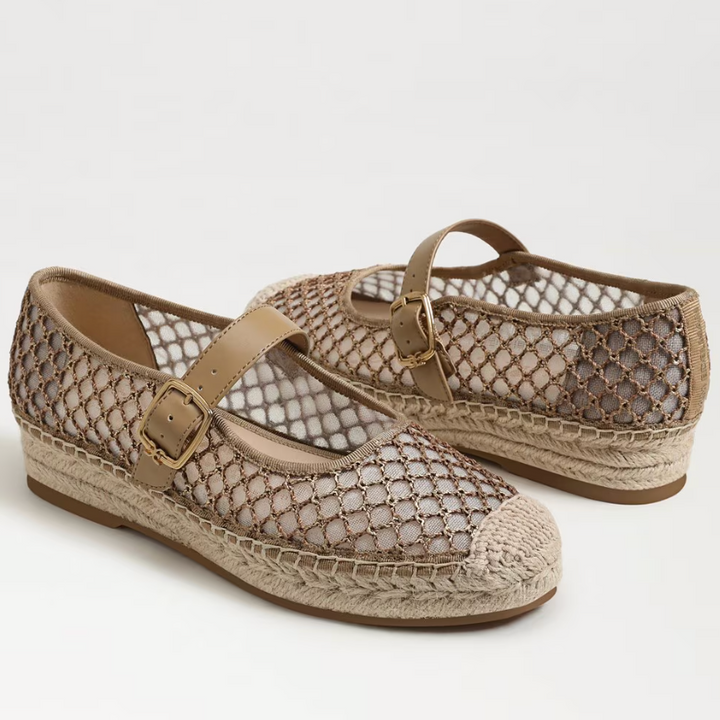 Mackie Mesh Espadrille Gold/Tan