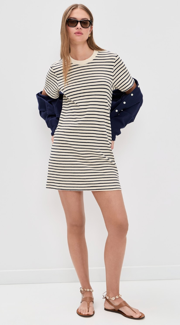 Rhett Brushed Rugby T-shirt Dress Navy