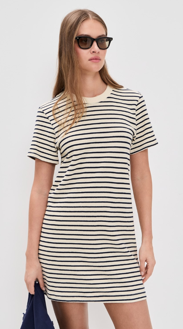 Rhett Brushed Rugby T-shirt Dress Navy