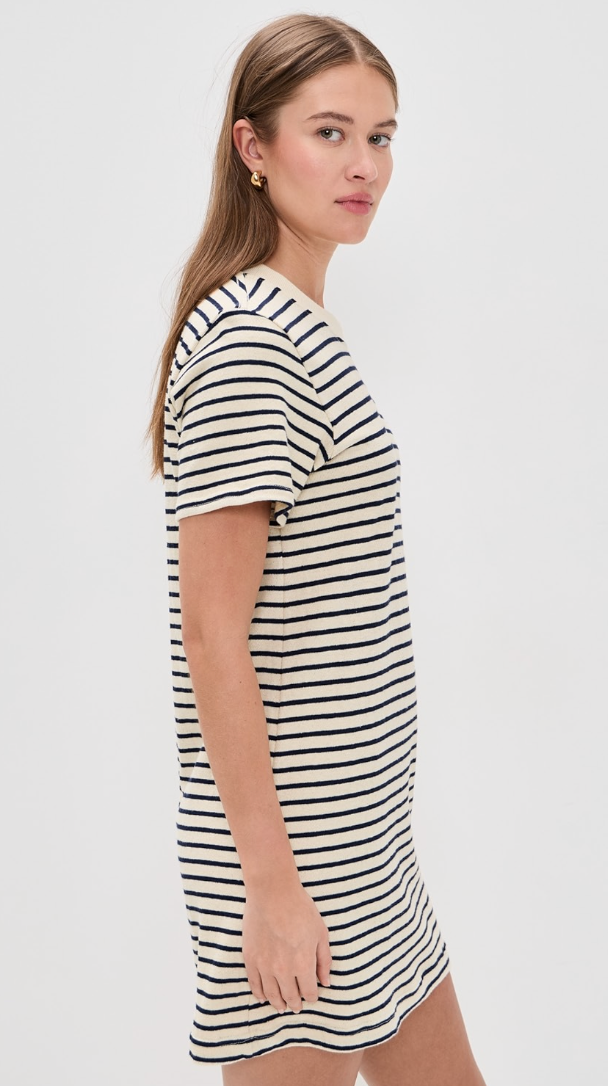 Rhett Brushed Rugby T-shirt Dress Navy