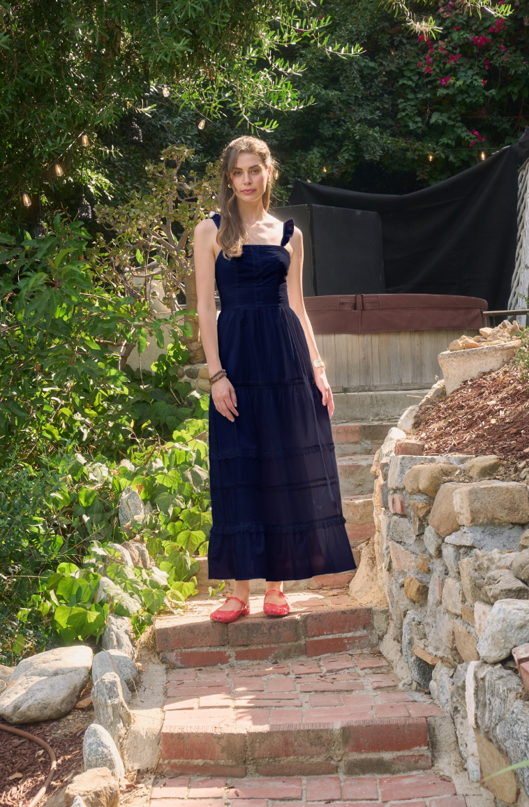 Lauren Ruffle Spaghetti Strap Dress