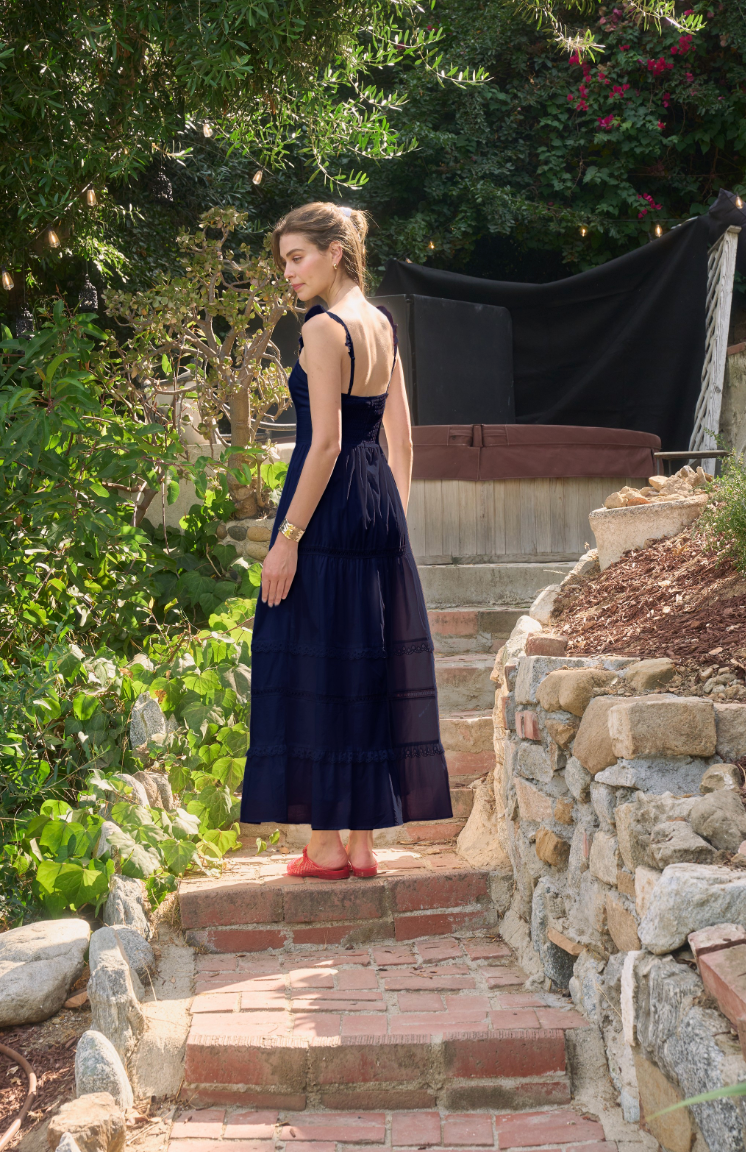 Lauren Ruffle Spaghetti Strap Dress
