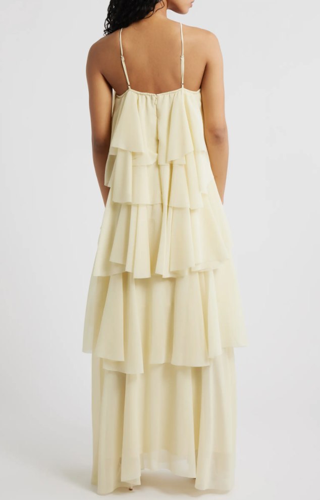 Emery Ruffle Dress Yellow