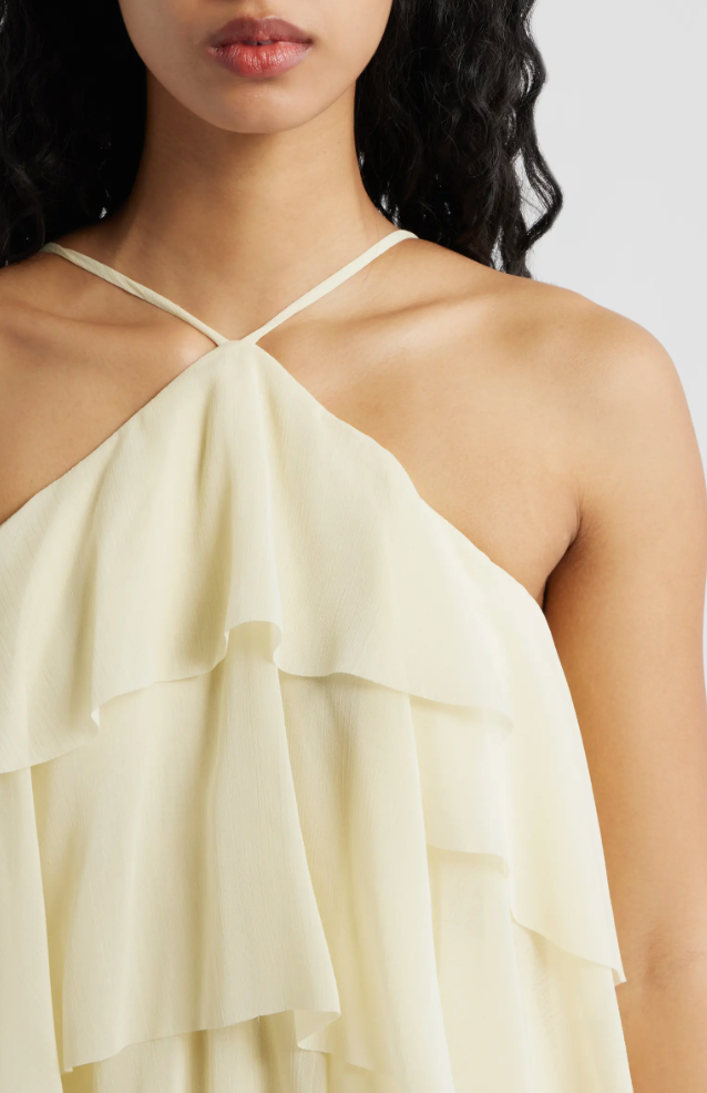 Emery Ruffle Dress Yellow