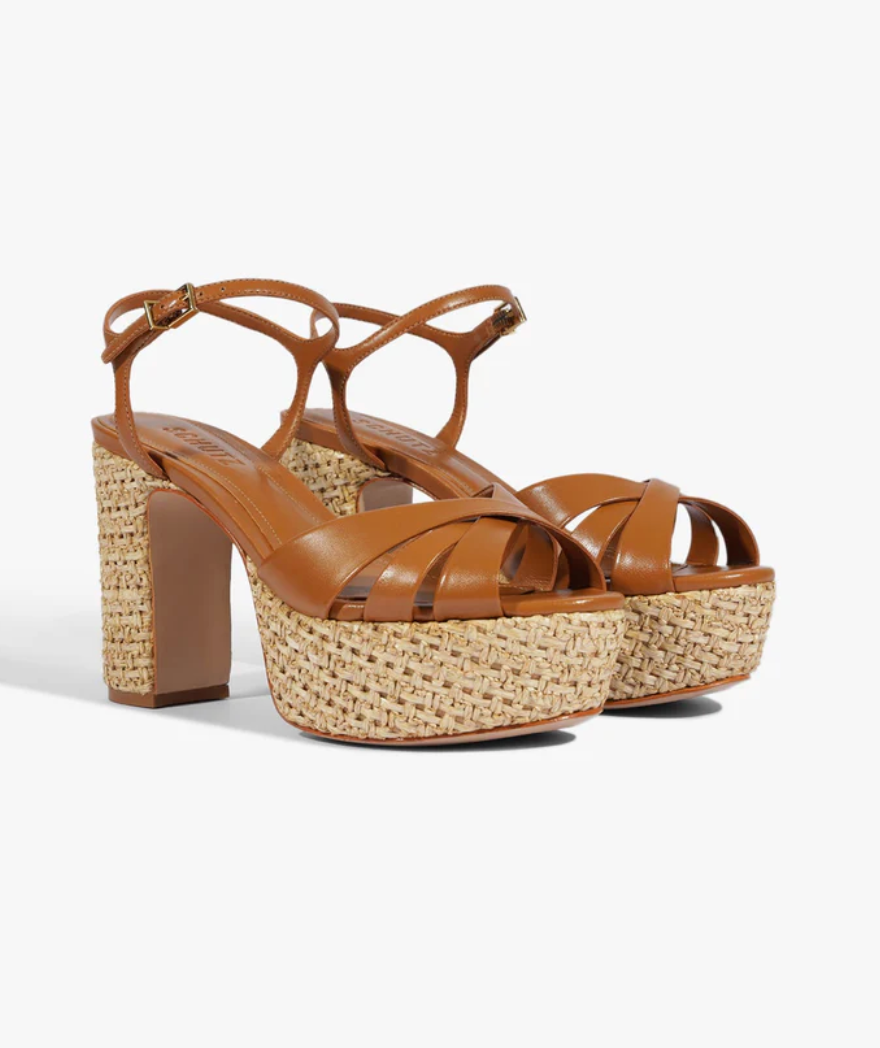 Keefa Raffia Sandal Burnt Honey