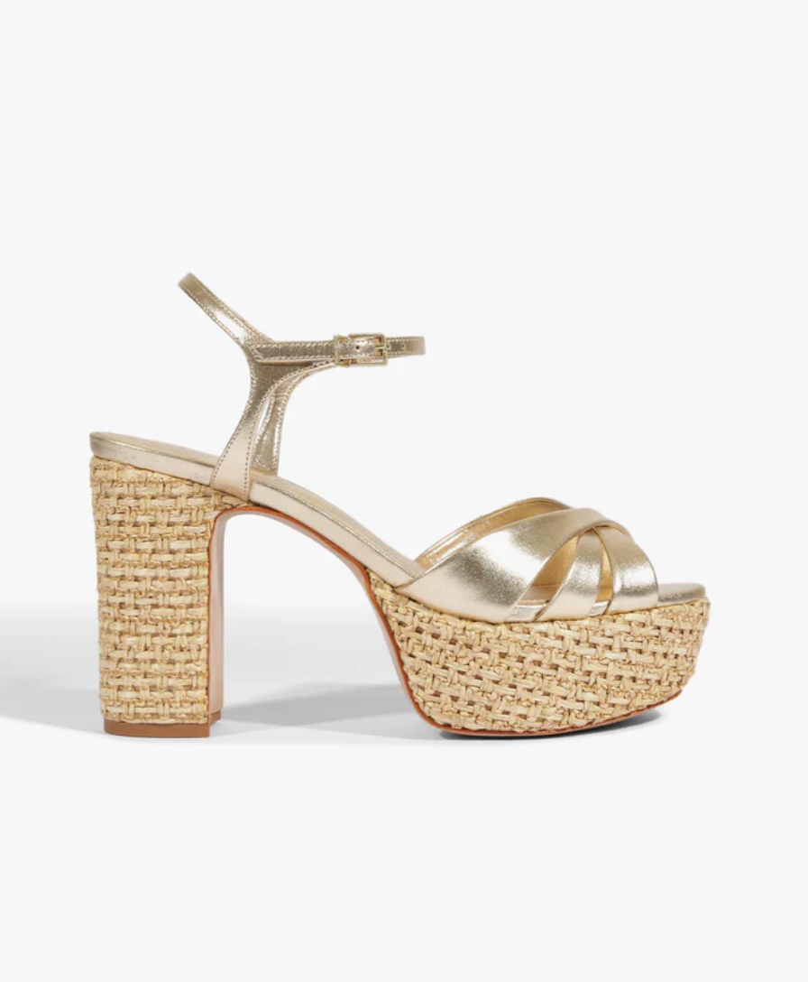 Keefa Raffia Sandal Platina