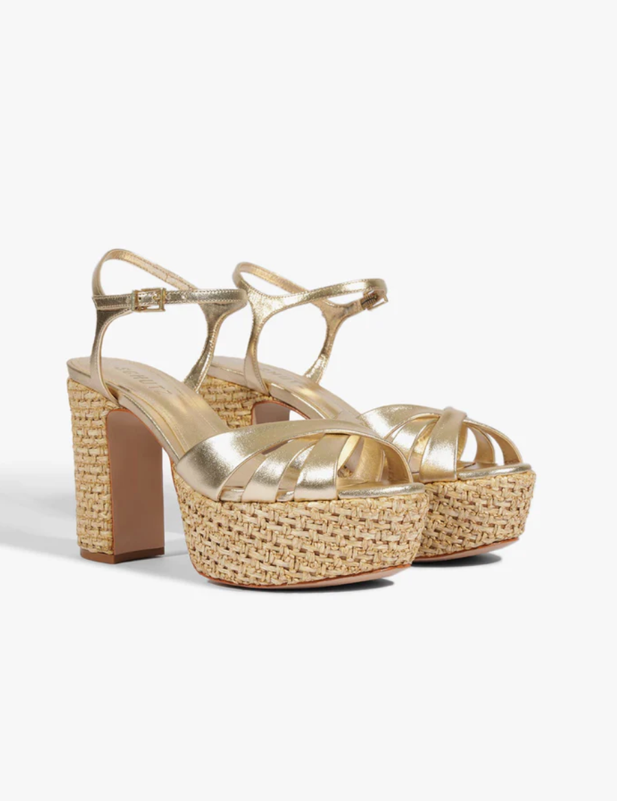 Keefa Raffia Sandal Platina