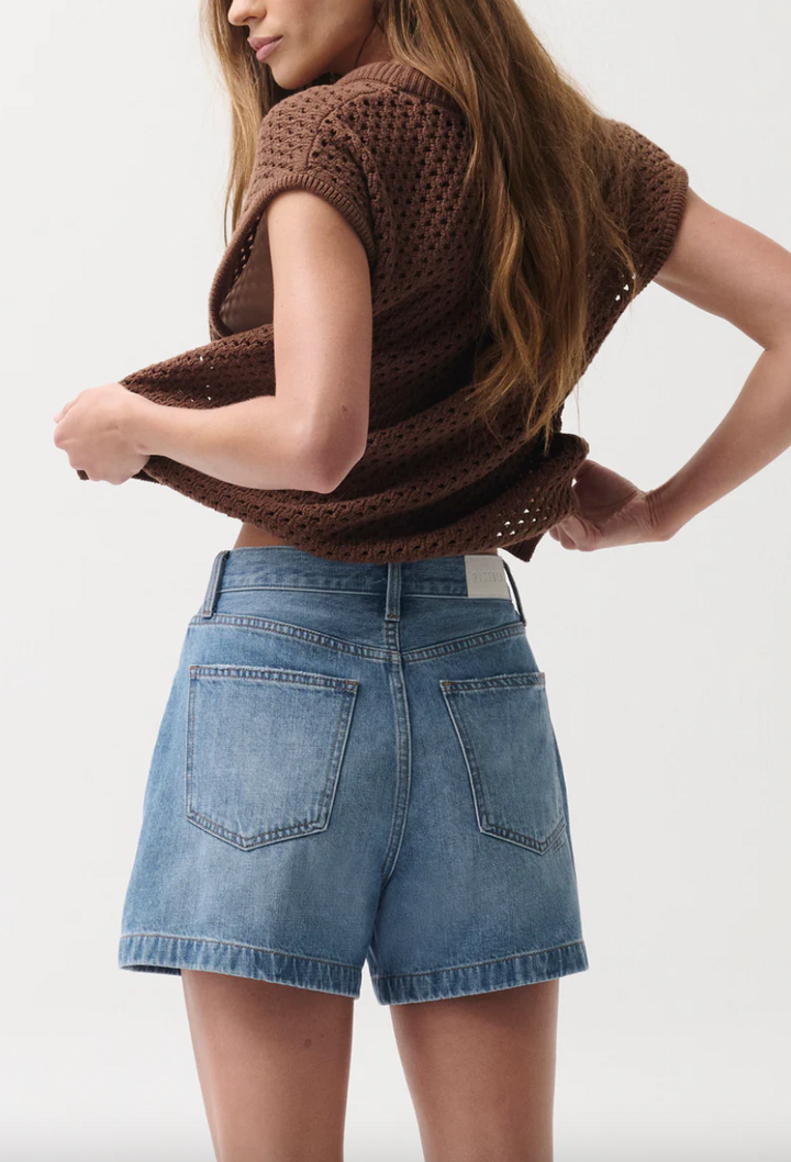 Beck Open Knit Cropped Sweater Java