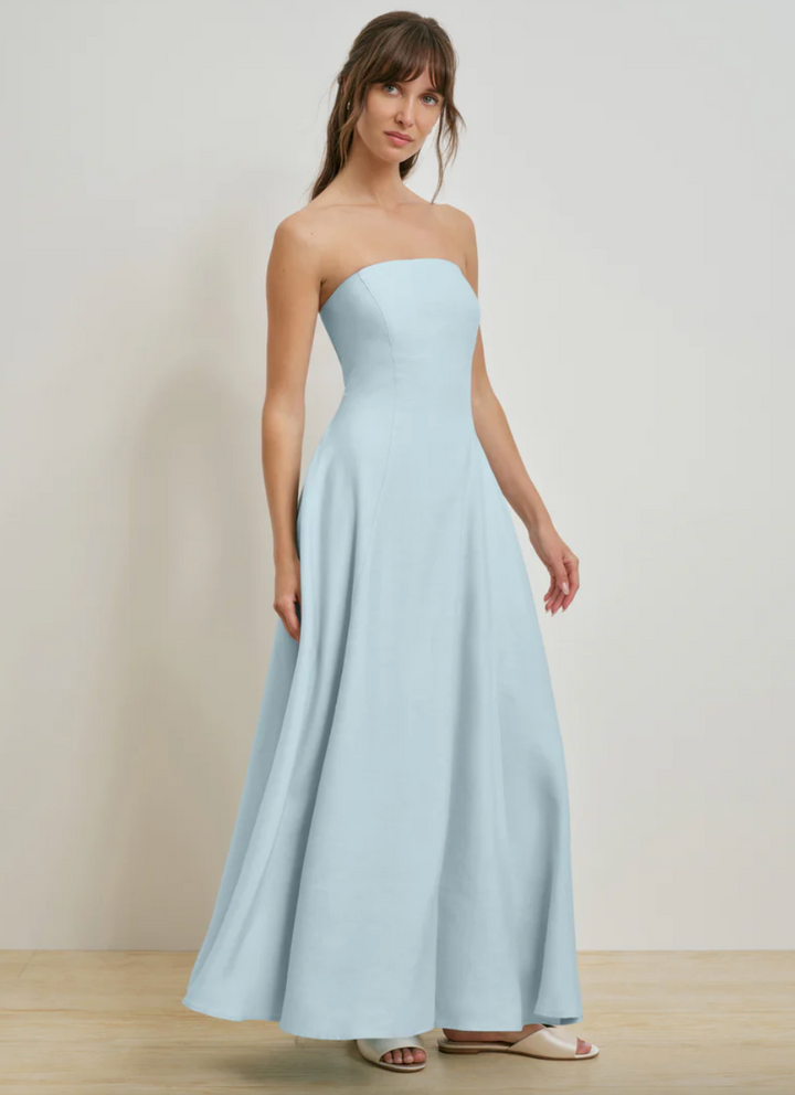 The Favorite Linen Dress Aqua