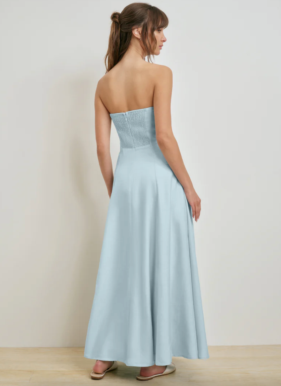 The Favorite Linen Dress Aqua