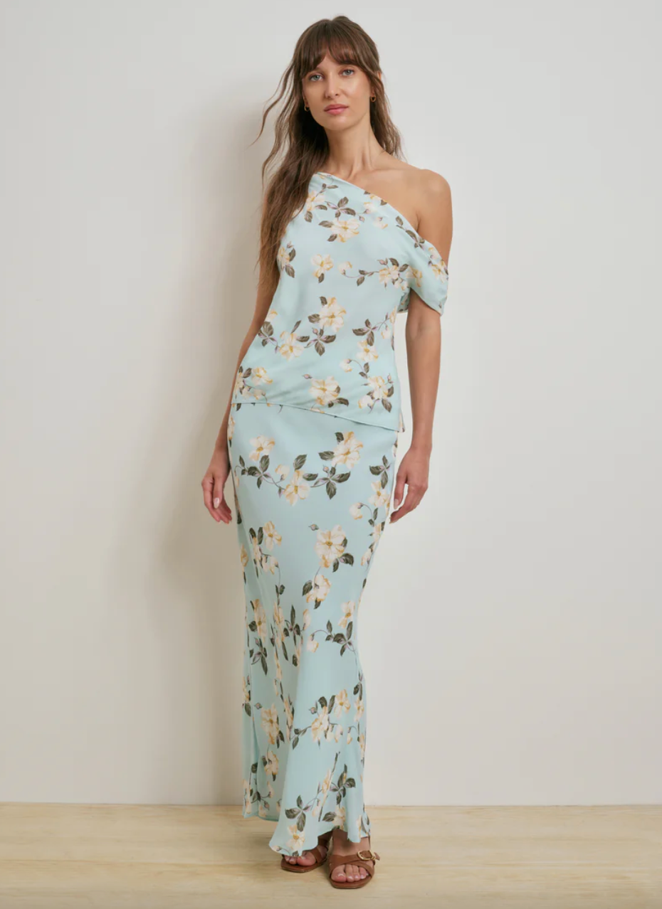 The Favorite Skirt Aqua Floral