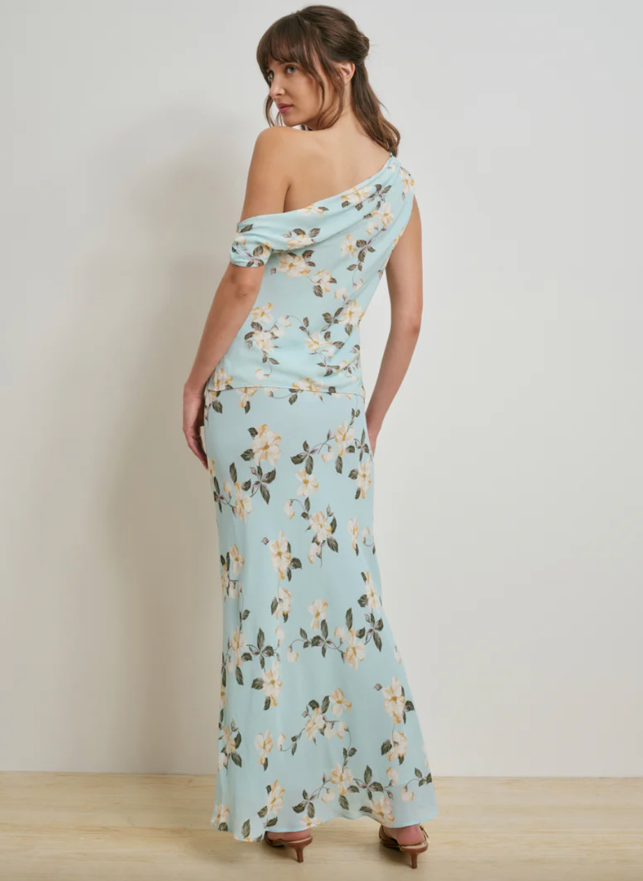The Favorite Skirt Aqua Floral