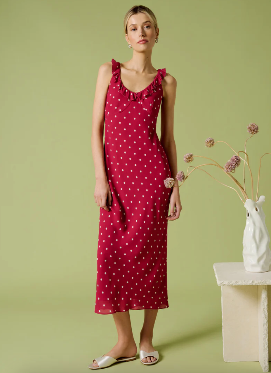 The Blossom Dress Raspberry/Ivory
