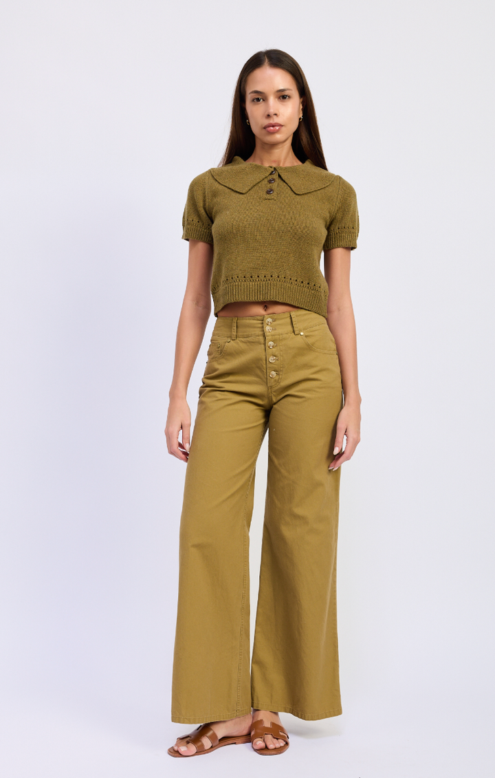 Elin Polo Sweater Top