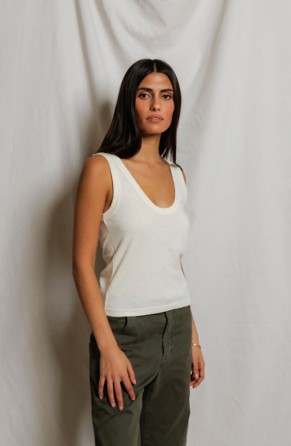Vicky Hemp Milk Cotton Tank Natural