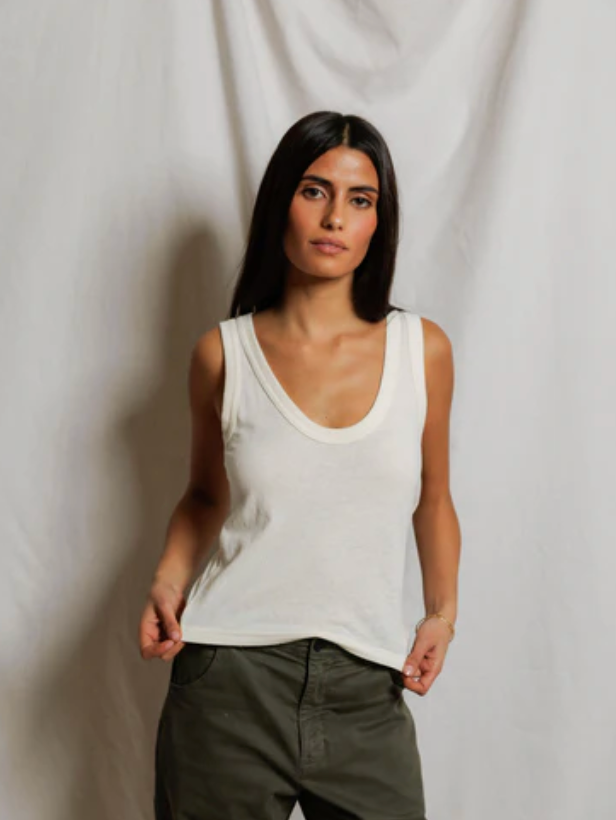 Vicky Hemp Milk Cotton Tank Natural