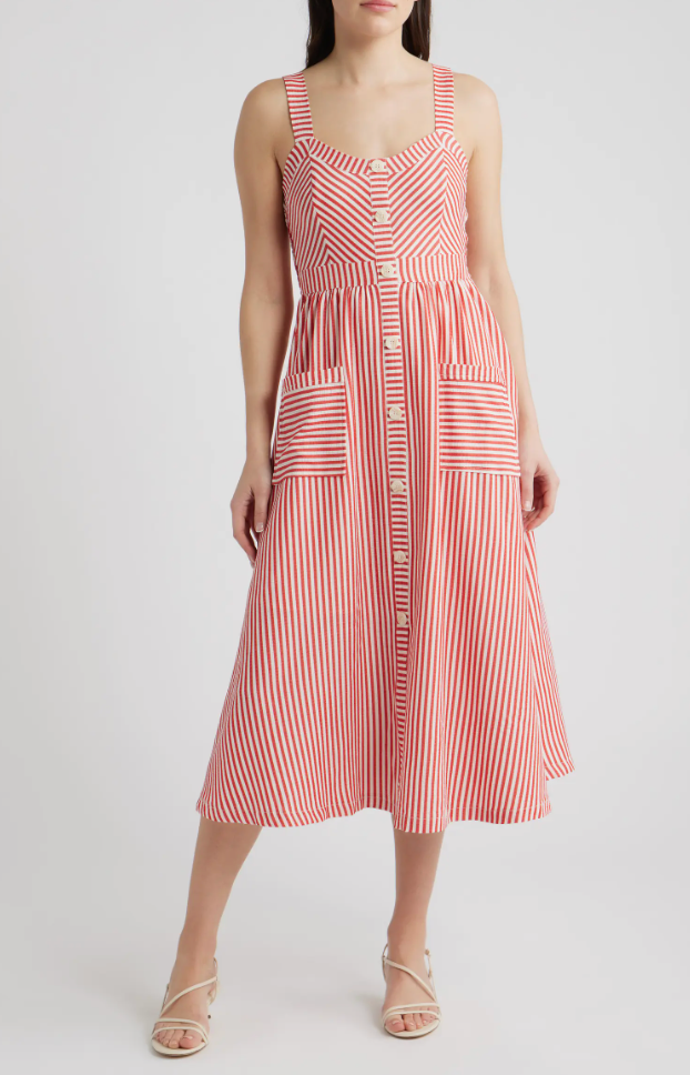 Sunny Sleeveless Stripe Dress