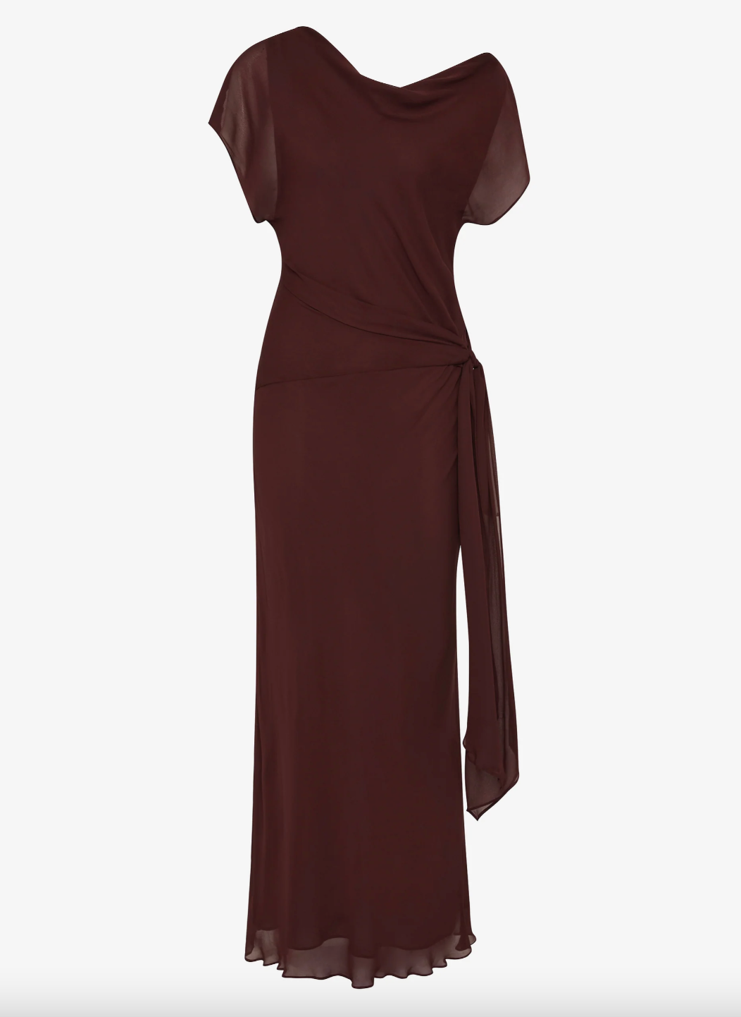 Amanda Drape Maxi Dress Raisin