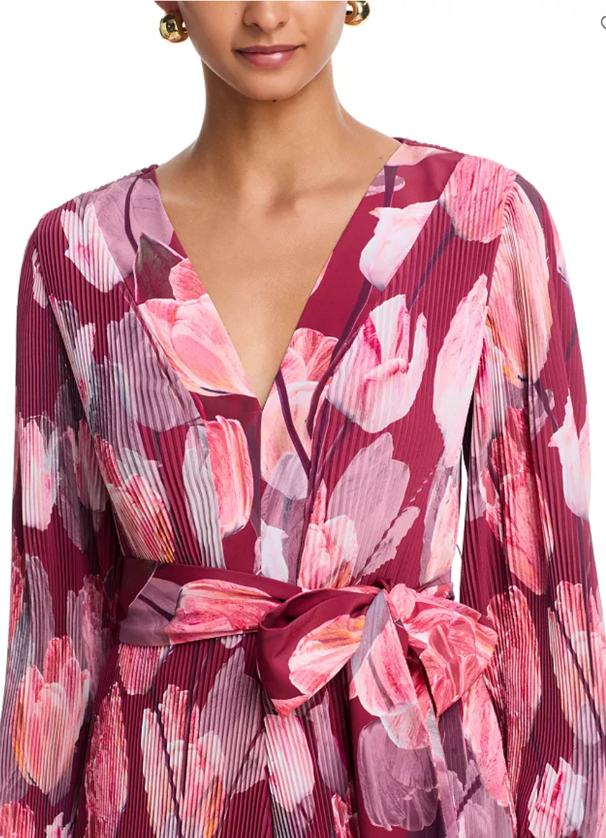Liv Printed Pleated Dress