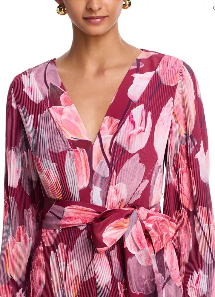 Liv Printed Pleated Dress