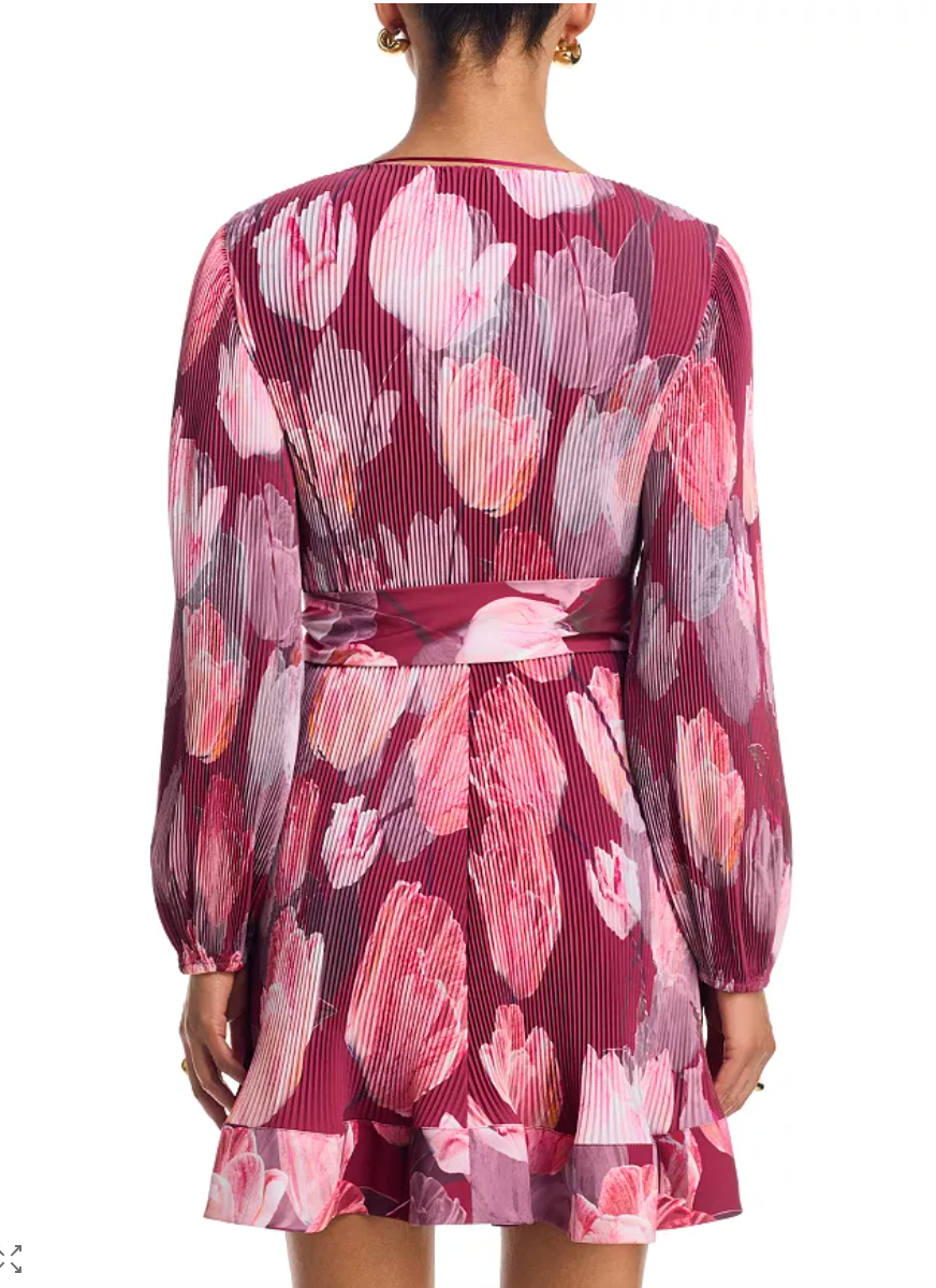 Liv Printed Pleated Dress