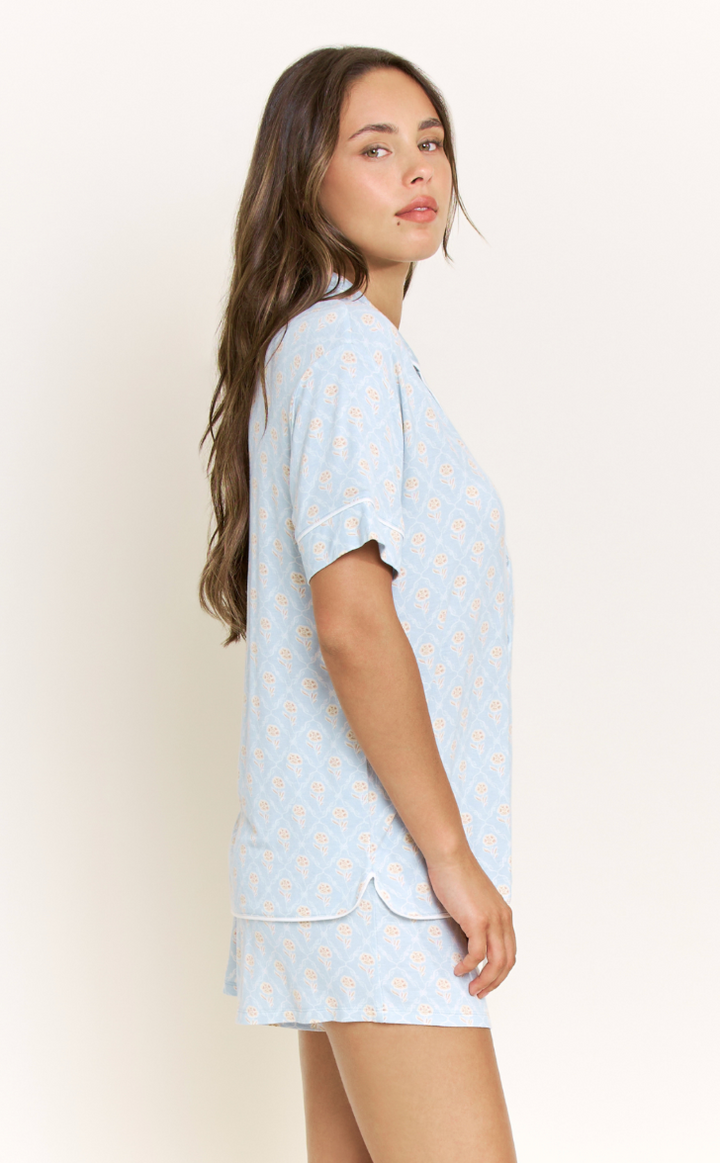 All American Shortie Pj Set Garden Floral