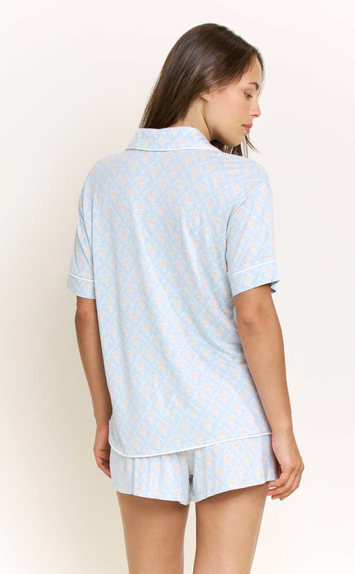 All American Shortie Pj Set Garden Floral