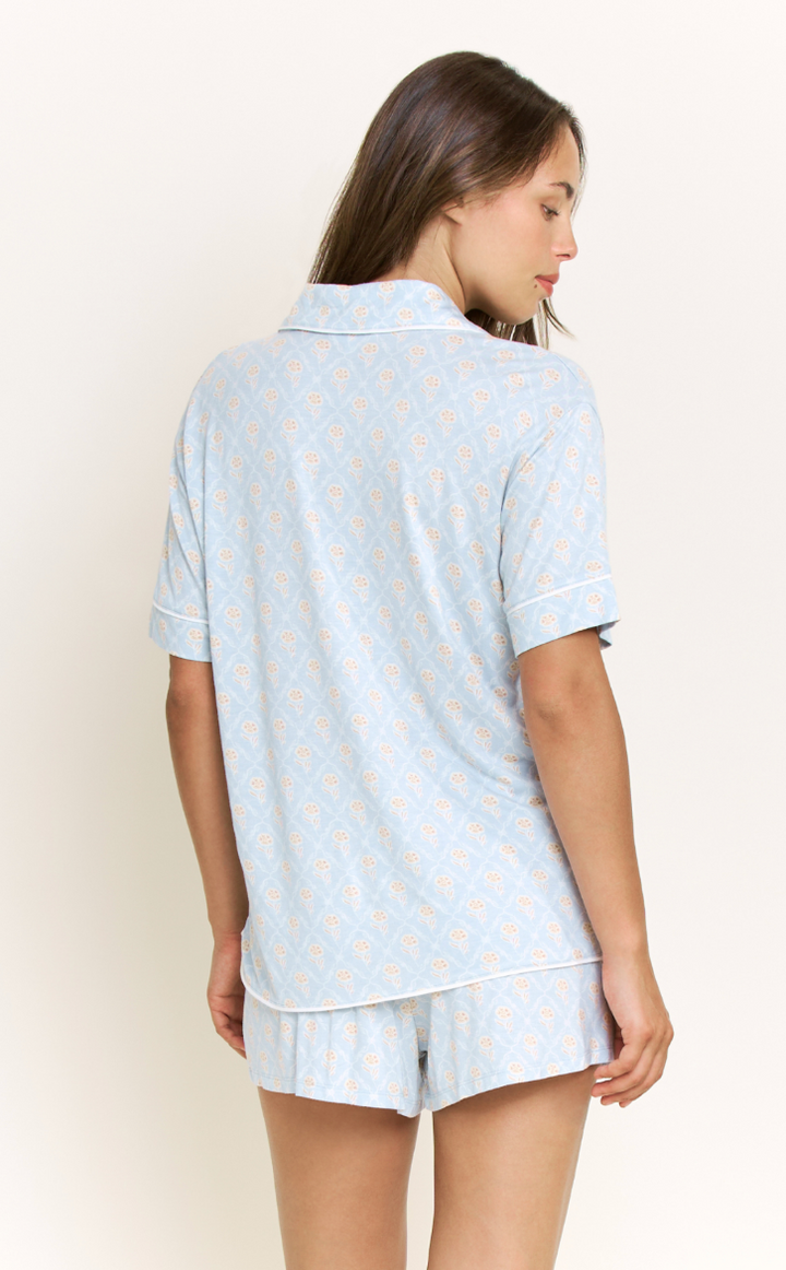 All American Shortie Pj Set Garden Floral