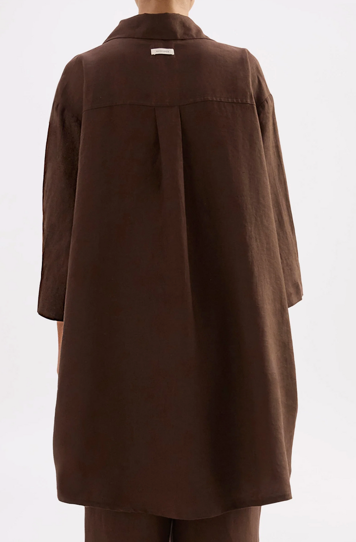 Lounge Linen Longline Shirt