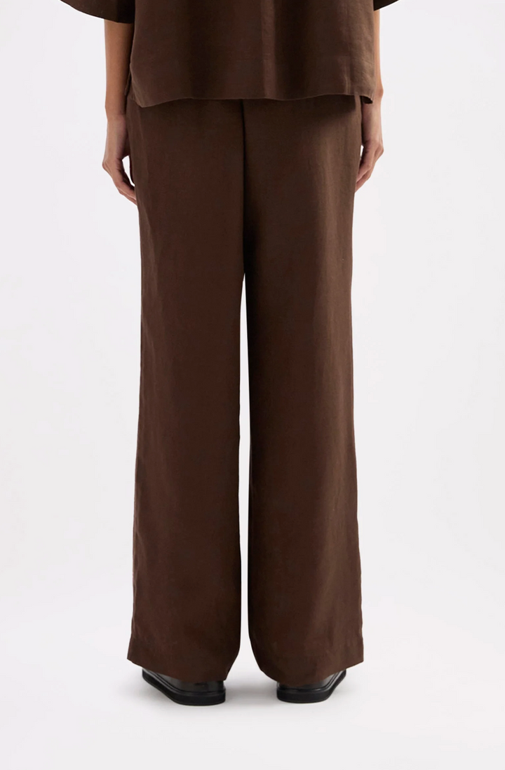 Lounge Linen Pant Chocolate