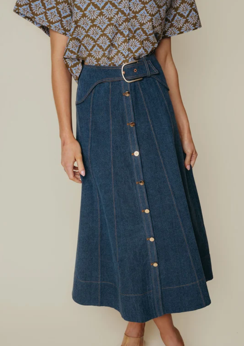 Silvie Skirt Dark Denim