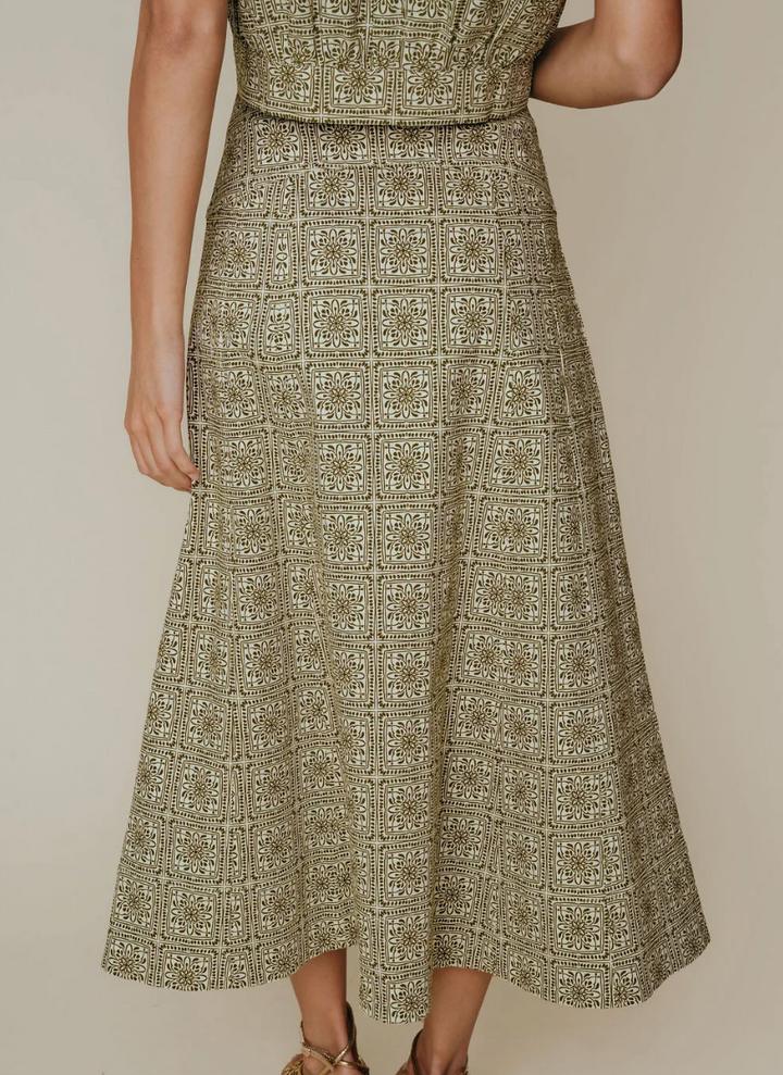 Silvie Skirt Olive Tile