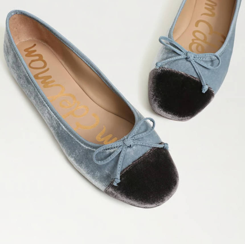 Alie Cap Toe Ballet Flat Azure Blue