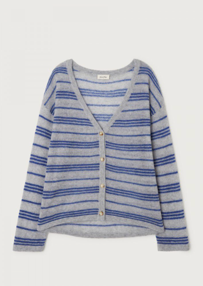 Bodyrow Cardigan Gris Stripe