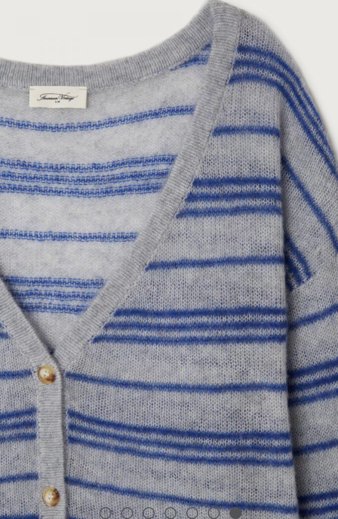 Bodyrow Cardigan Gris Stripe