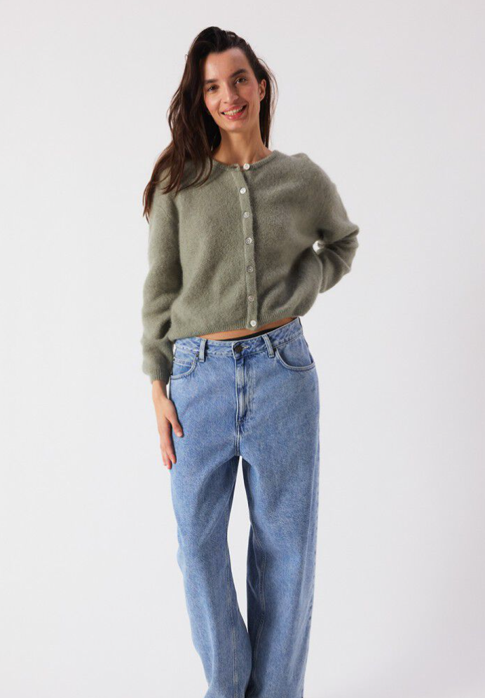 Vitow Cardigan Kaki Multichine