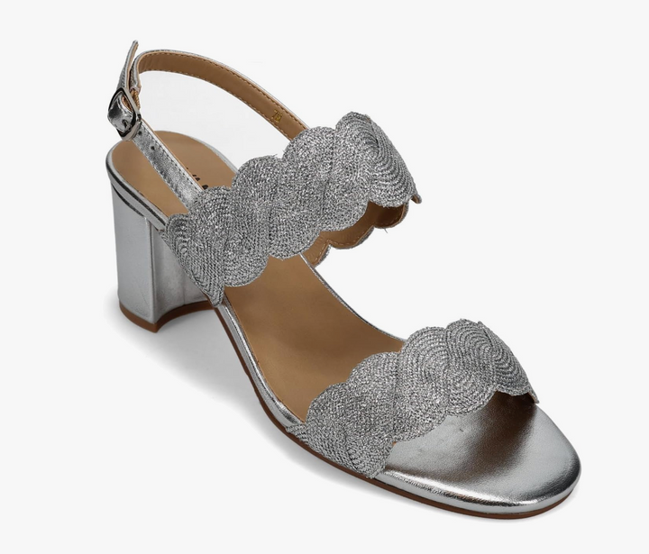 Lettie Nappa Heel Silver