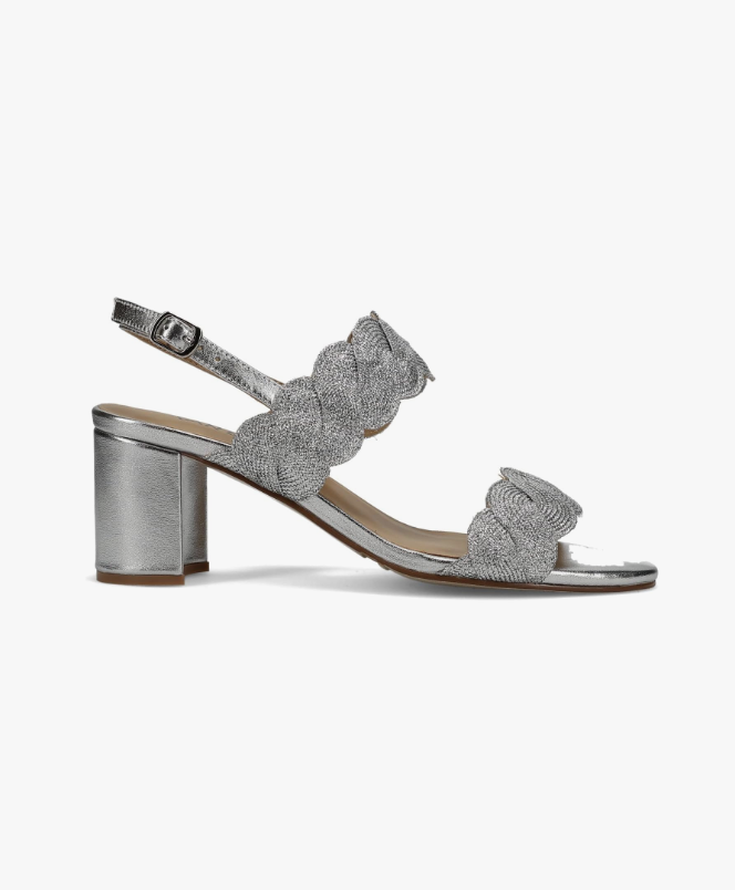 Lettie Nappa Heel Silver