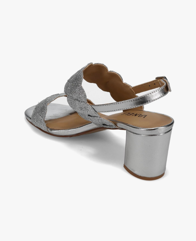 Lettie Nappa Heel Silver