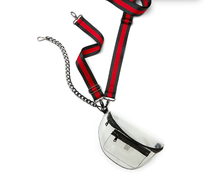 Clear Stadium Bag Black/Red
