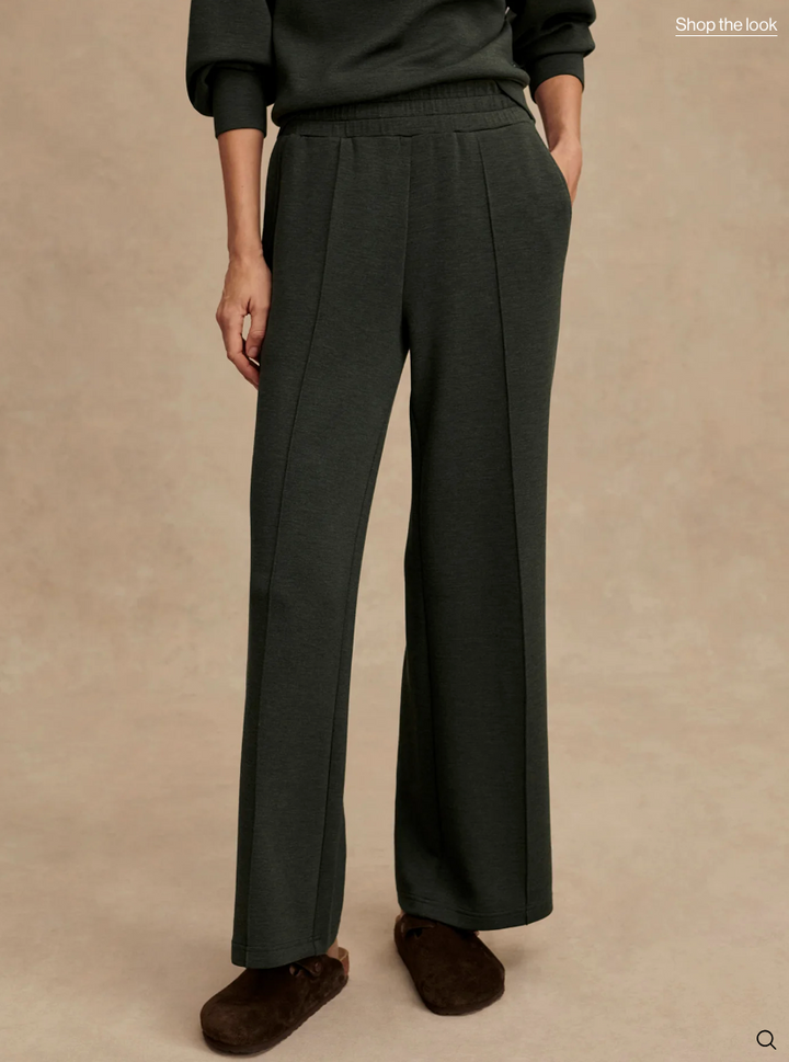 The Extra Wide Leg Pant 29.5 Olive Marl