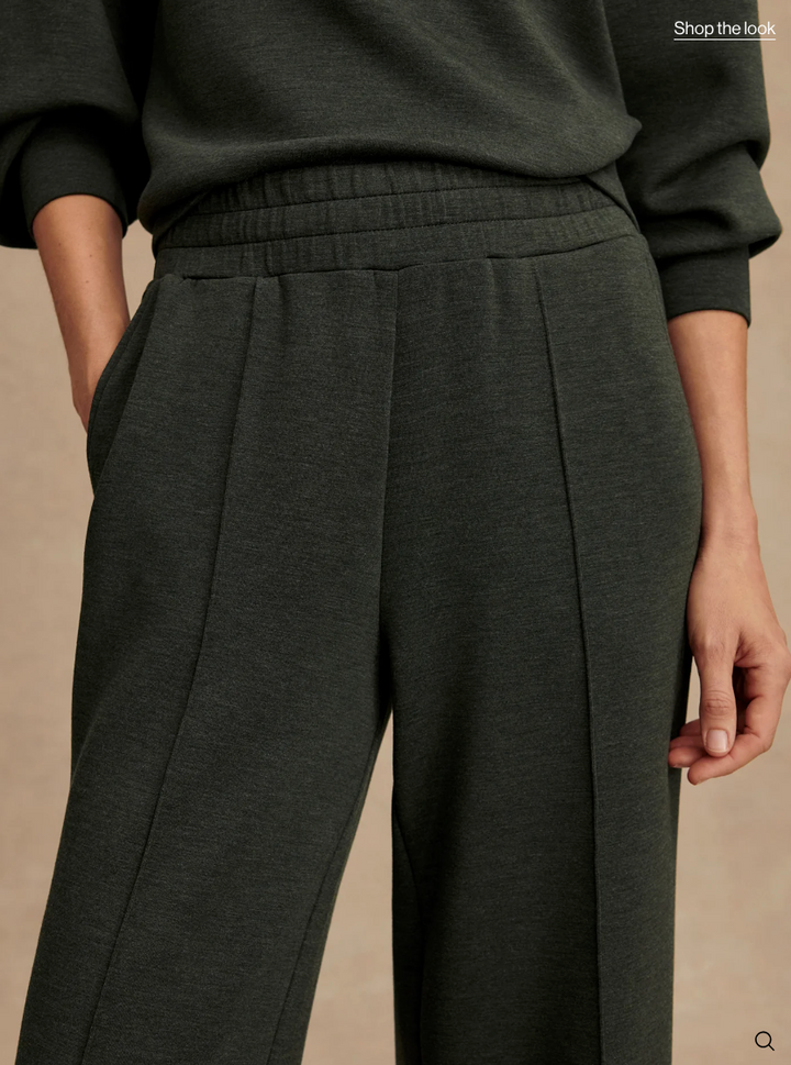 The Extra Wide Leg Pant 29.5 Olive Marl