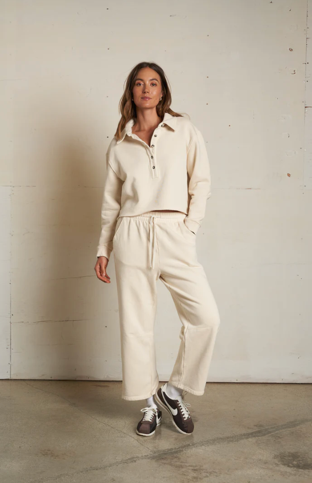 Fallon Structured Fleece Barrel Pants