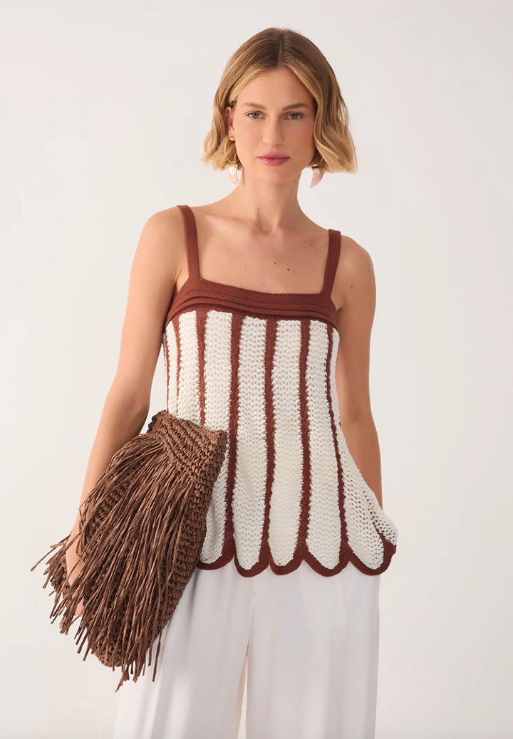 Cacao Knit Cami Top