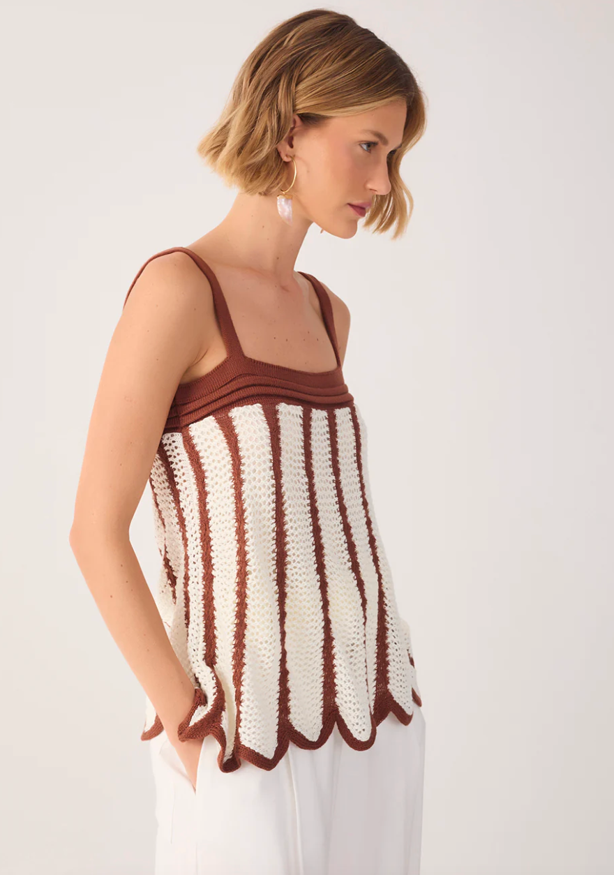 Cacao Knit Cami Top