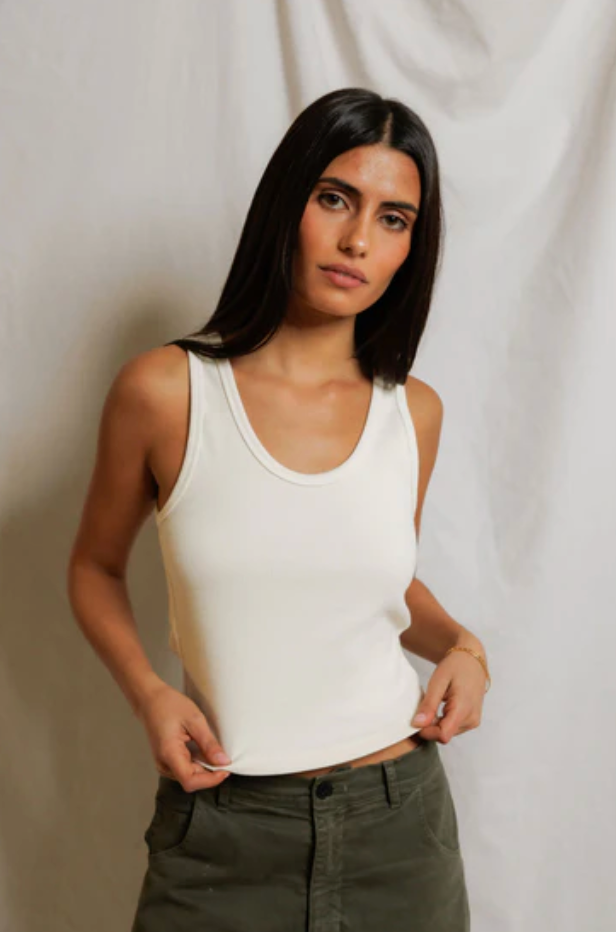 Blondie Tank Bright Ivory