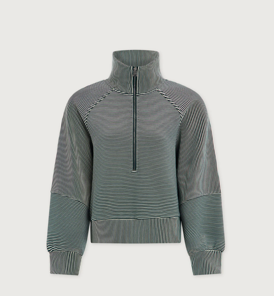 Milano Half Zip Sweat 2.0 Ponderosa Pine / Pristine