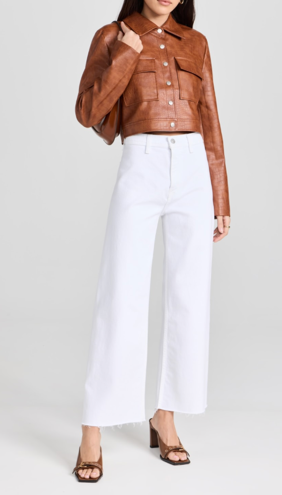 Penny High Rise Wide Leg Crop Blizzard